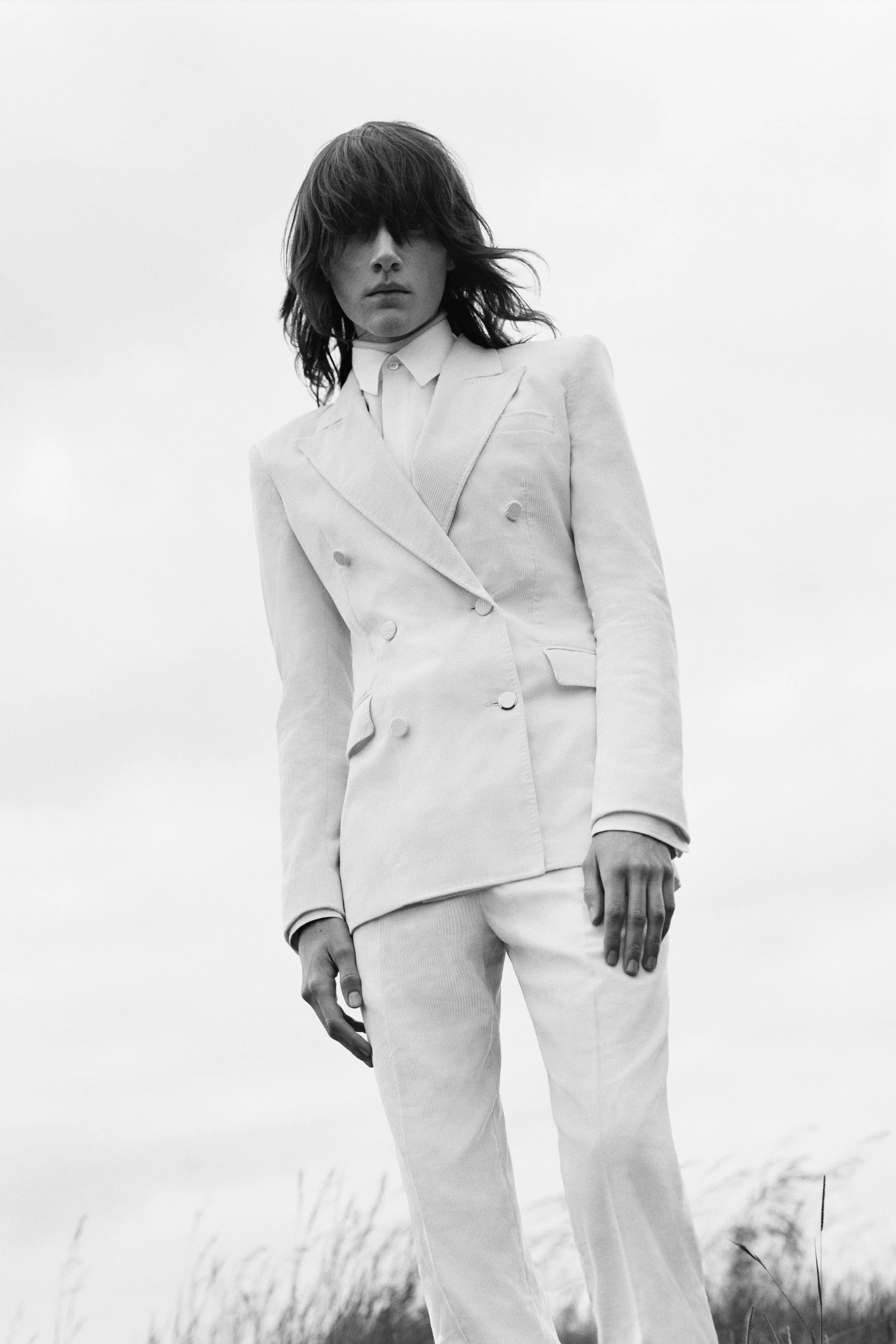 Gavin Blazer in Ivory Sea Island Cotton Corduroy sold by Gabriela Hearst product image thumbnail 2