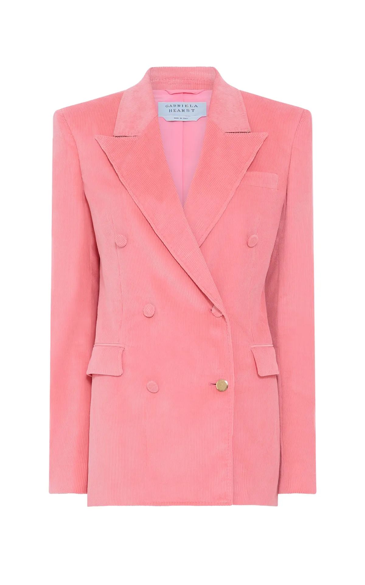 Gavin Blazer in Rosa Sea Island Cotton Corduroy sold by Gabriela Hearst
