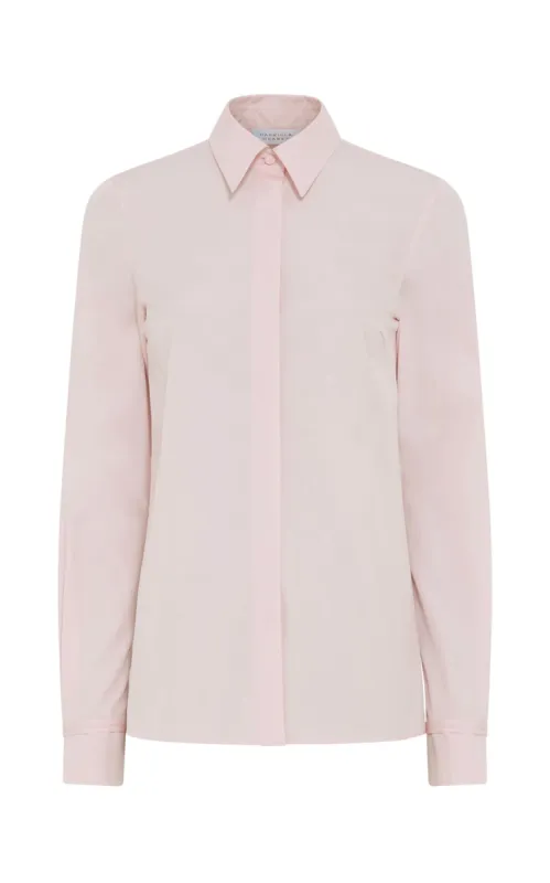 Cruz Shirt in Pale Blush Sea Island Cotton sold by Gabriela Hearst