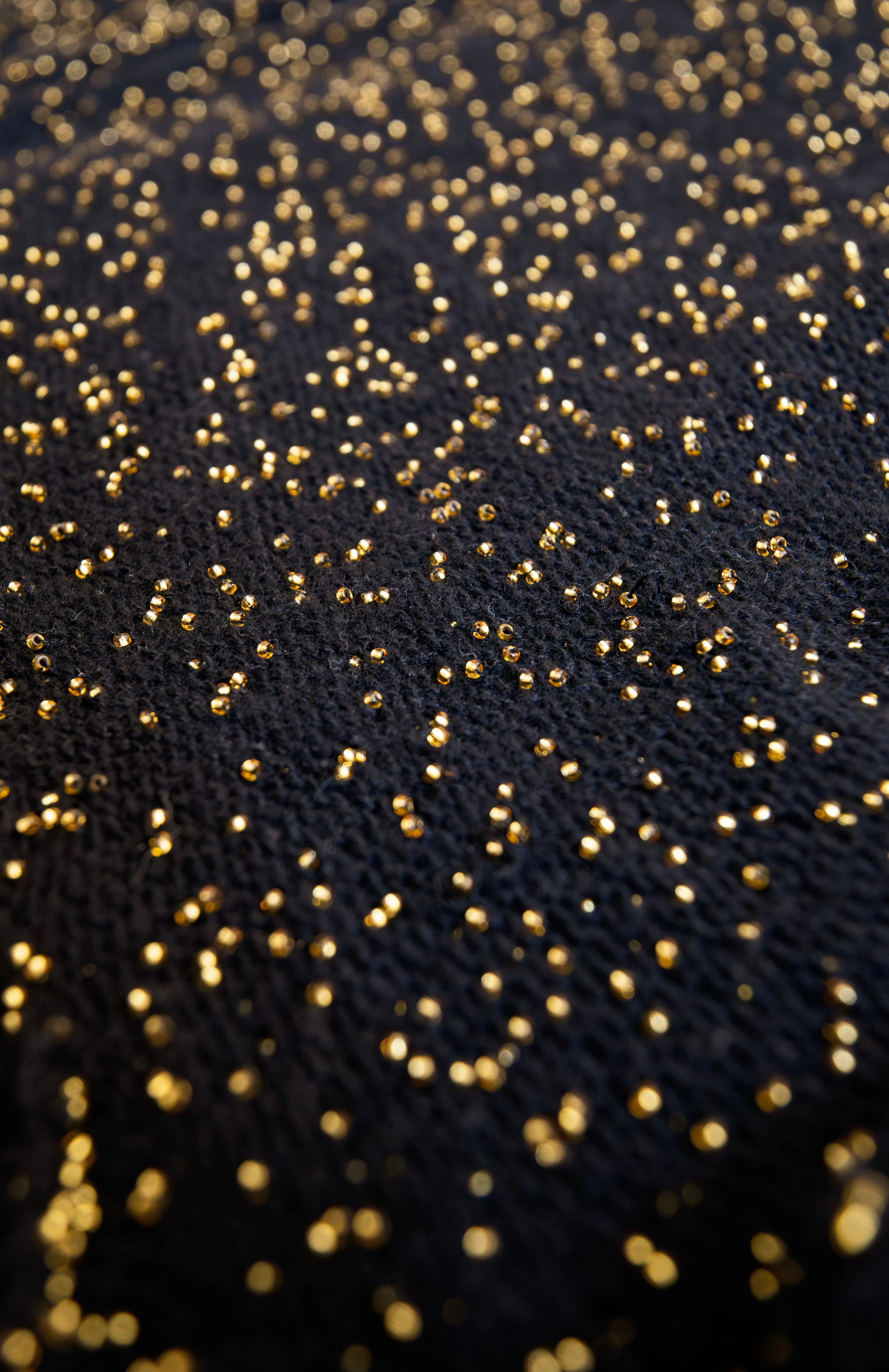 Galene Knit Sweater in Black & Gold Beaded Cashmere sold by Gabriela Hearst product image thumbnail 2