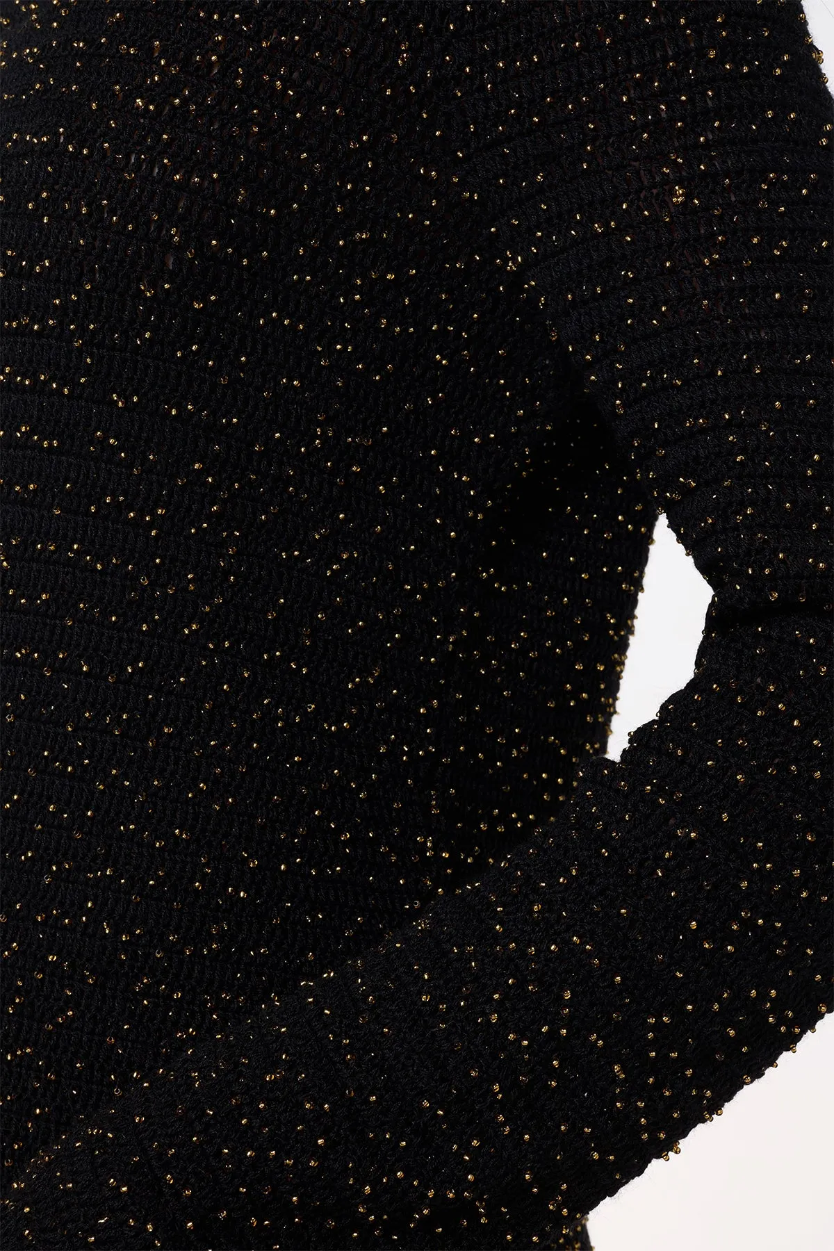 Galene Knit Sweater in Black & Gold Beaded Cashmere sold by Gabriela Hearst product image thumbnail 5