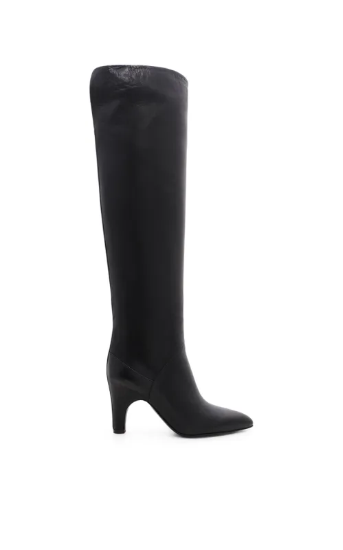 Hana Over-the-Knee Boot in Black Leather sold by Gabriela Hearst