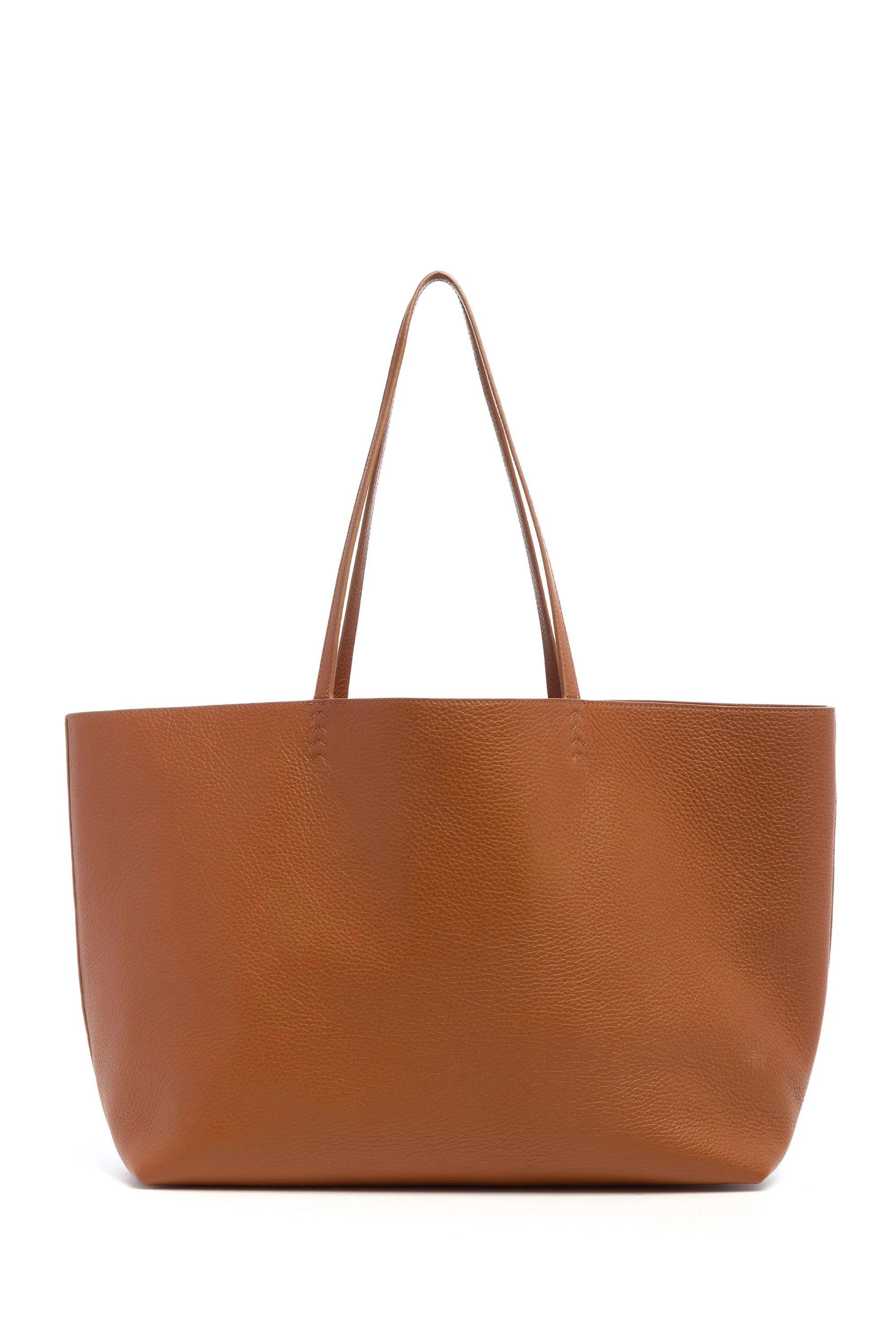 Avebury Tote Bag in Cognac Textured Leather sold by Gabriela Hearst