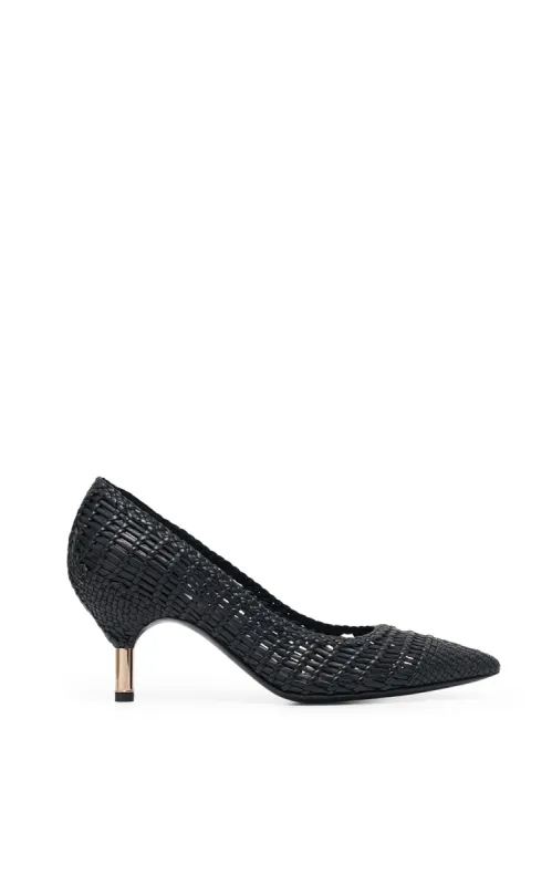 Andres Braided Pump in Black Leather sold by Gabriela Hearst