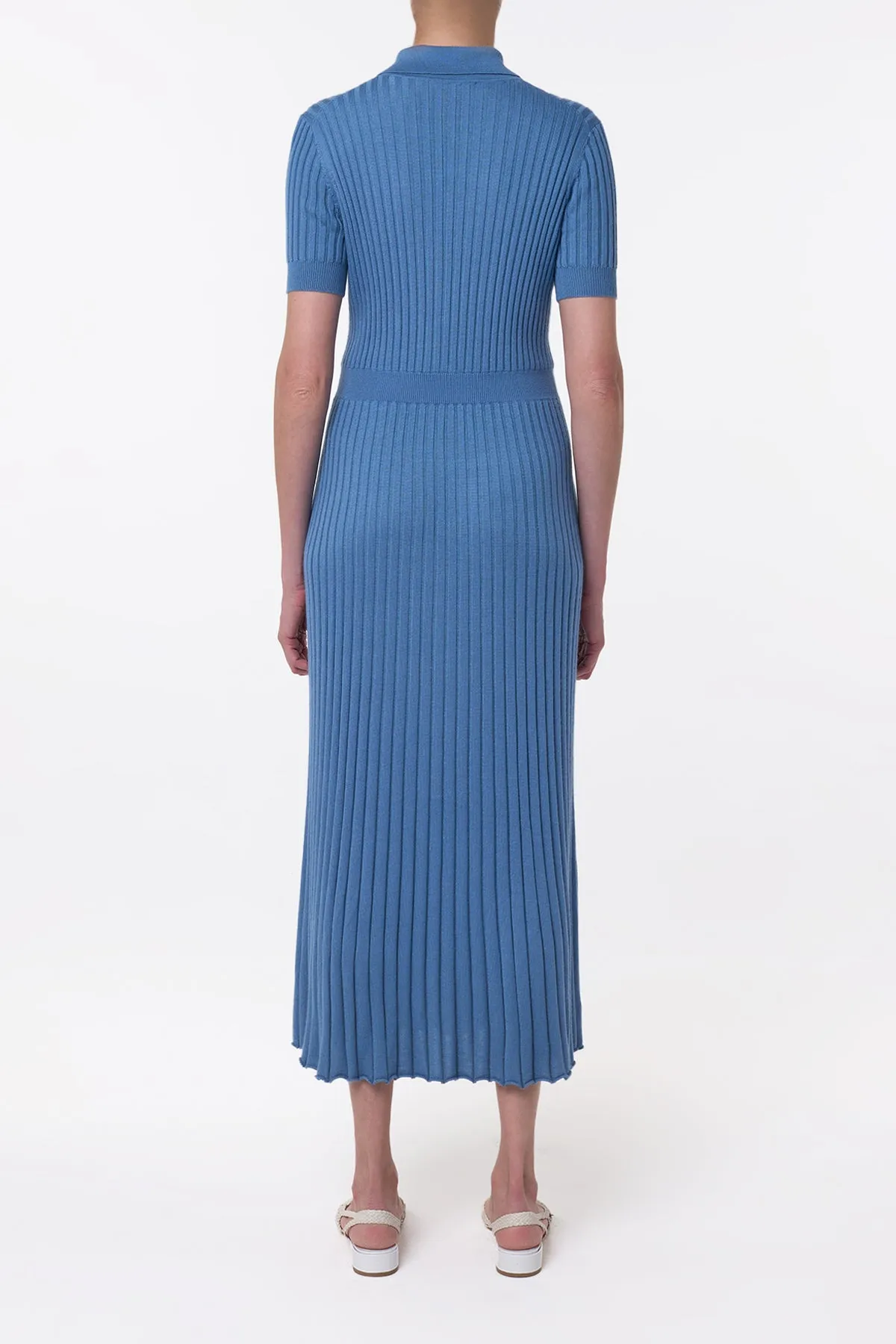 Amor Knit Midi Dress in Sky Cashmere Silk sold by Gabriela Hearst product image thumbnail 4
