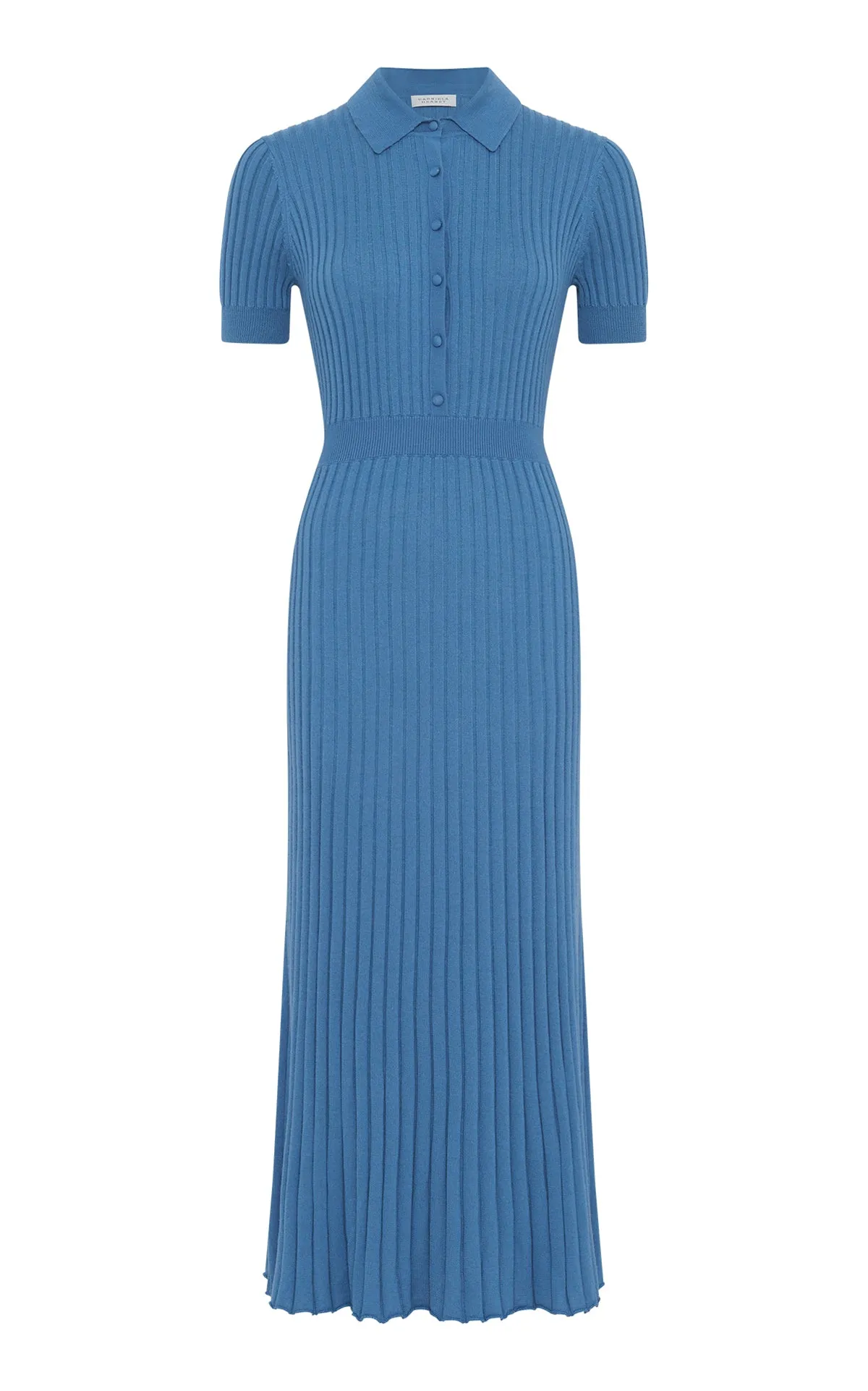 Amor Knit Midi Dress in Sky Cashmere Silk sold by Gabriela Hearst