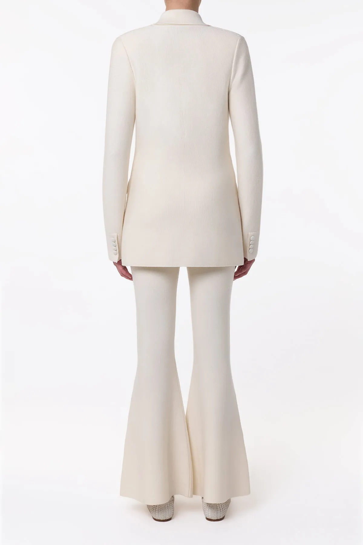 Bowen Knit Jacket in Ivory Merino Wool Cashmere sold by Gabriela Hearst product image thumbnail 5