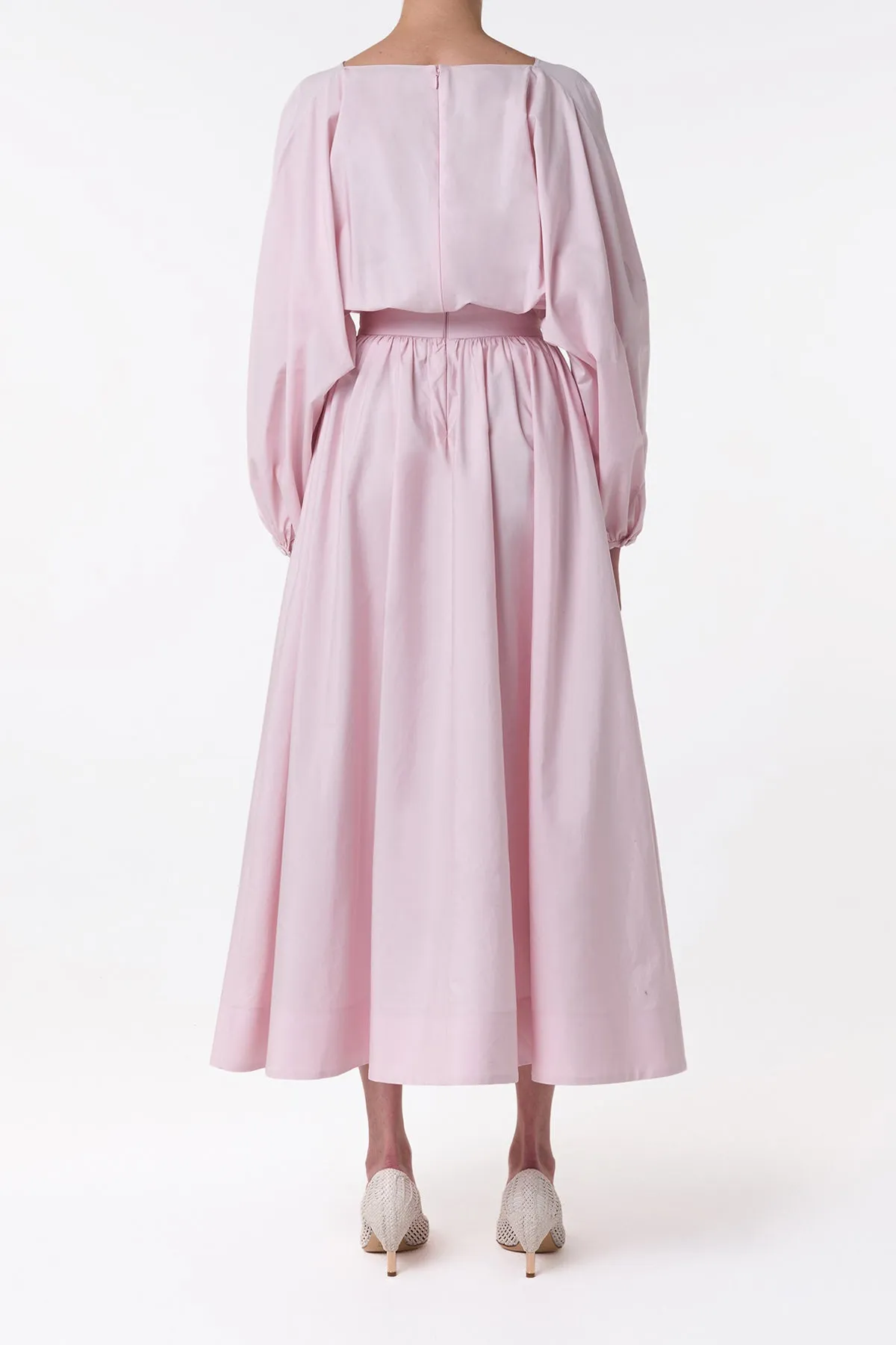 Ahmose Maxi Dress in Pale Blush Sea Island Cotton sold by Gabriela Hearst product image thumbnail 5