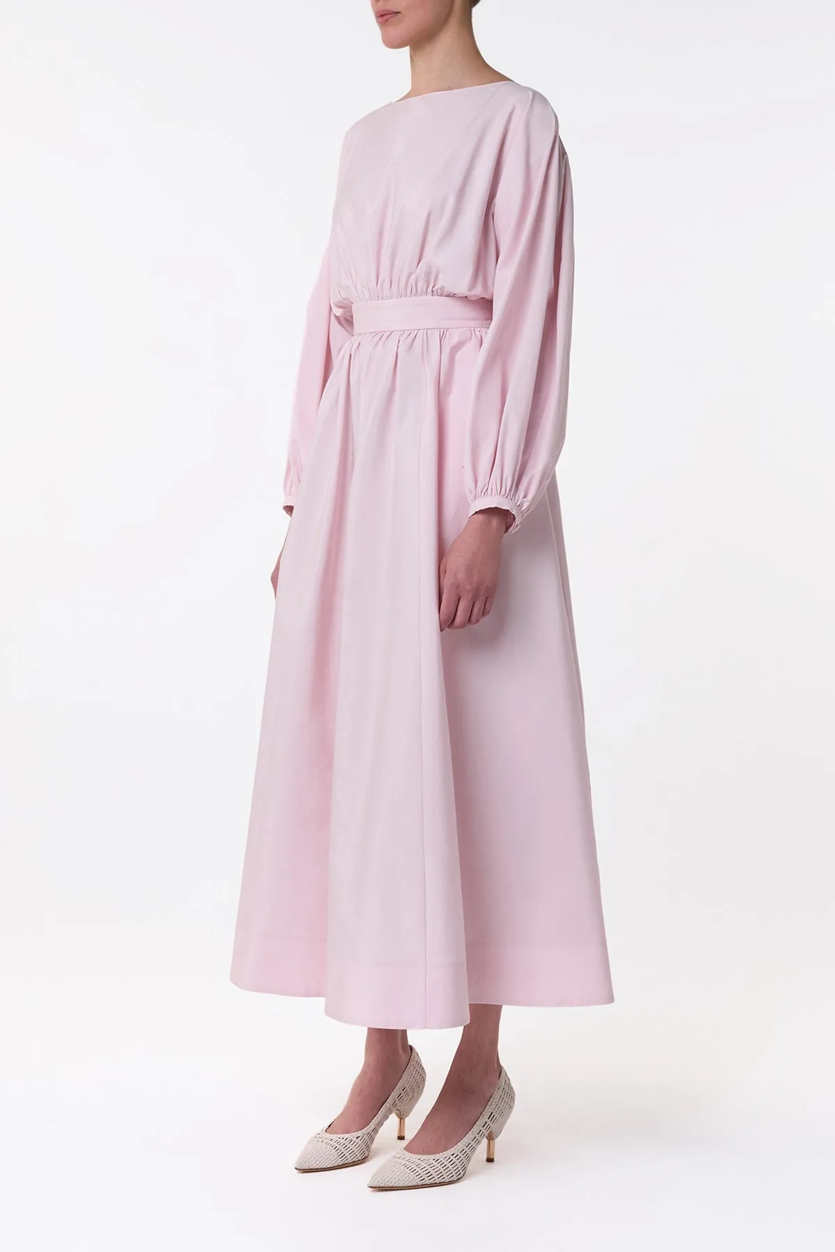 Ahmose Maxi Dress in Pale Blush Sea Island Cotton sold by Gabriela Hearst product image thumbnail 4