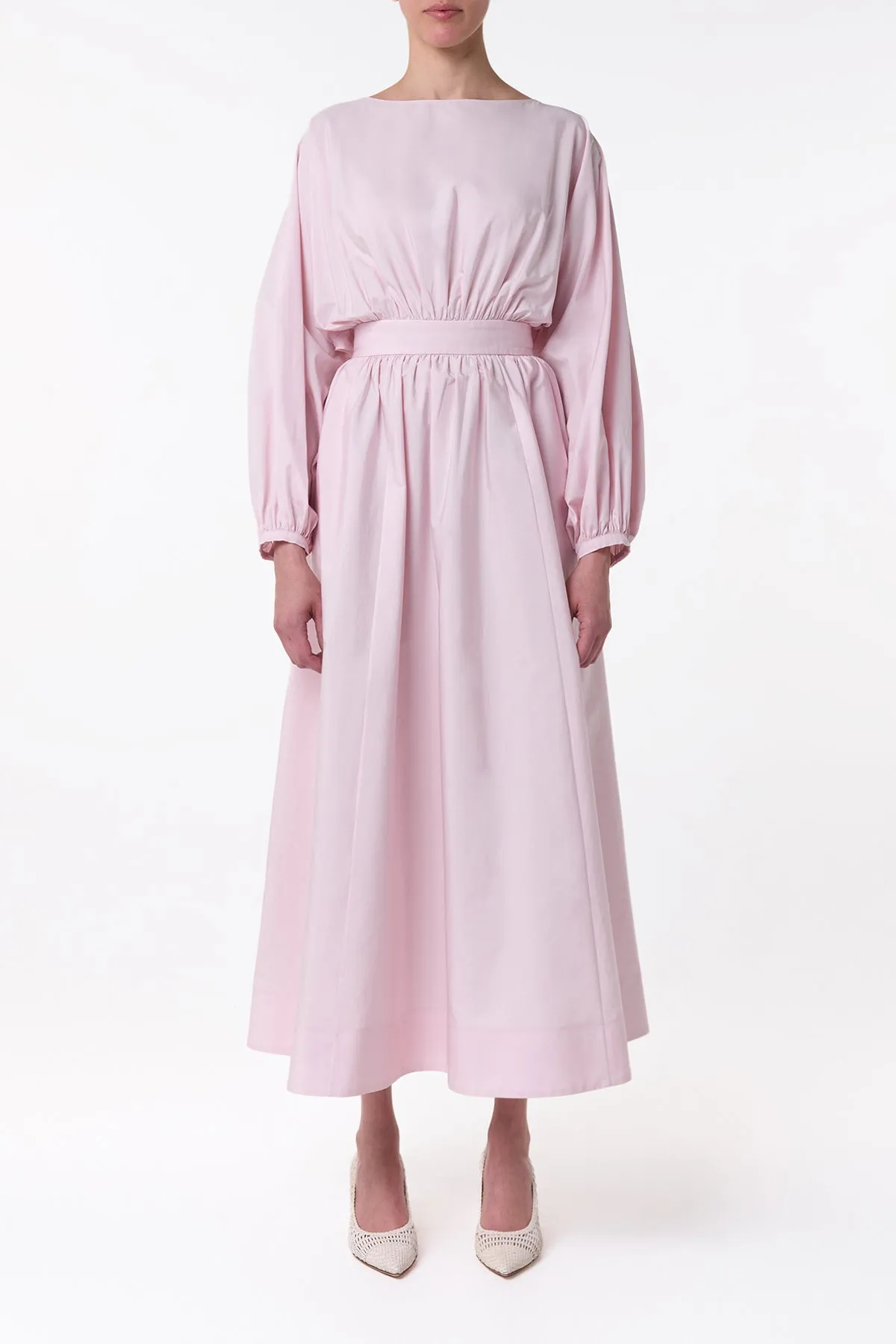 Ahmose Maxi Dress in Pale Blush Sea Island Cotton sold by Gabriela Hearst product image thumbnail 3