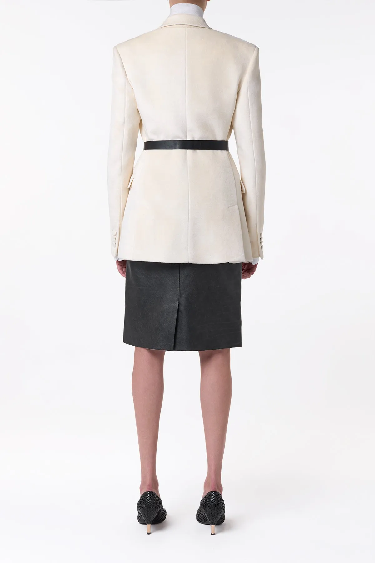 Amon Midi Skirt in Black Leather sold by Gabriela Hearst product image thumbnail 5