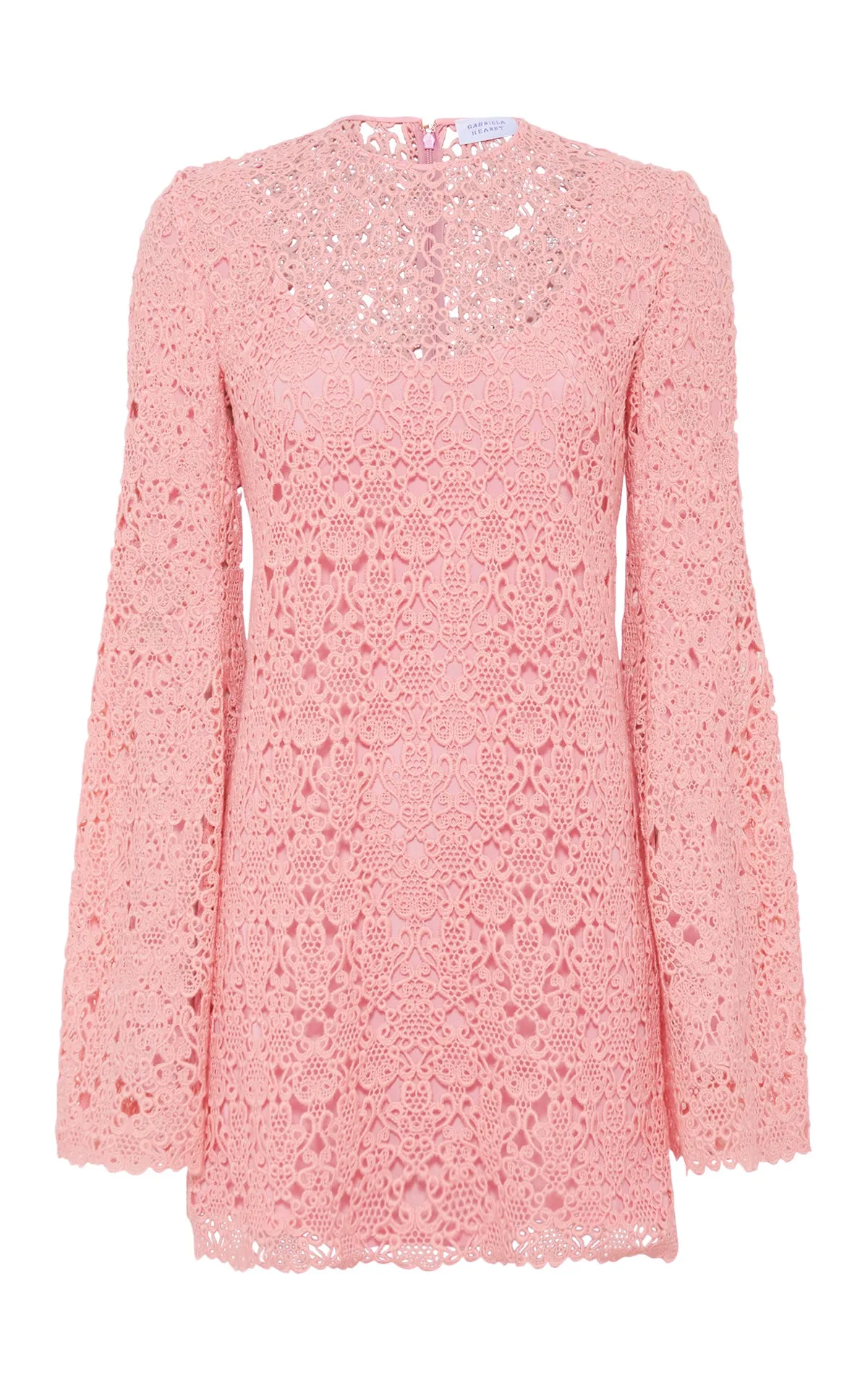 Archie Mini Dress with Lining in Rosa Cashmere Lace sold by Gabriela Hearst