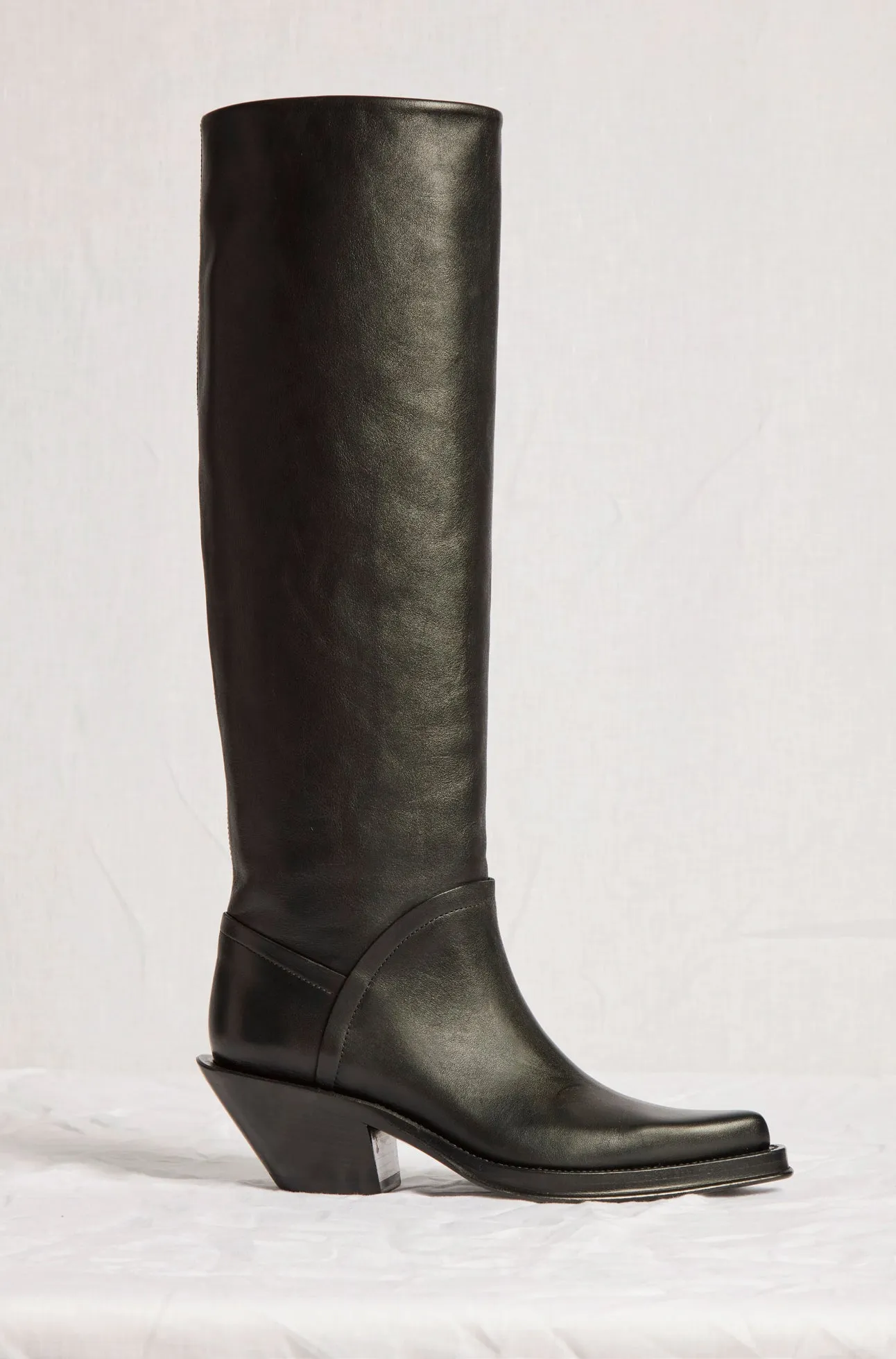 Camero Knee-High Cowboy Boot in Black Leather sold by Gabriela Hearst product image thumbnail 5
