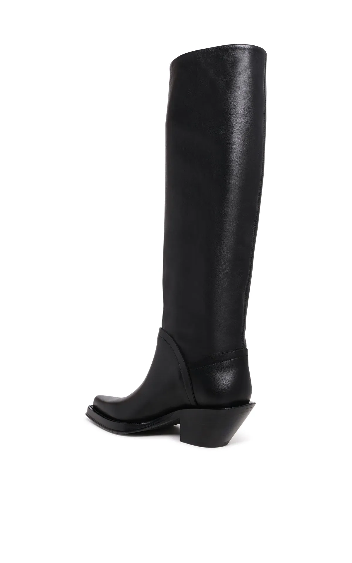 Camero Knee-High Cowboy Boot in Black Leather sold by Gabriela Hearst product image thumbnail 4
