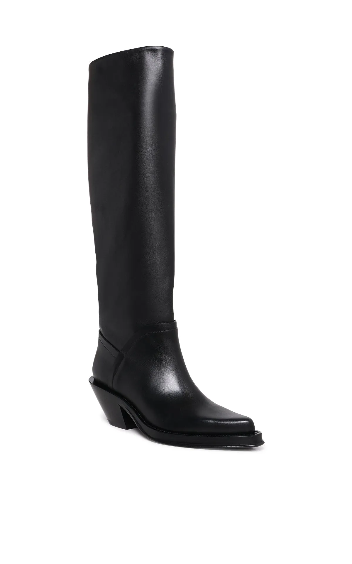 Camero Knee-High Cowboy Boot in Black Leather sold by Gabriela Hearst product image thumbnail 3
