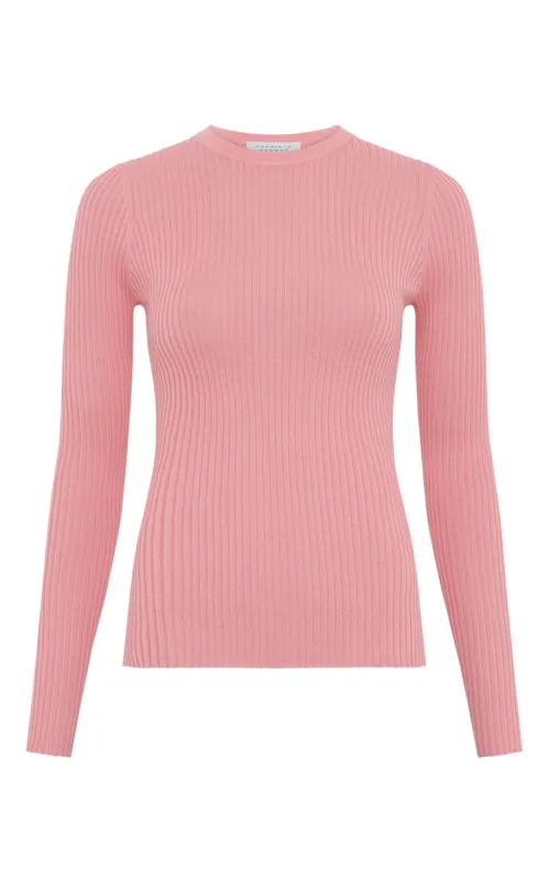 Browning Knit Sweater in Rosa Cashmere Silk sold by Gabriela Hearst