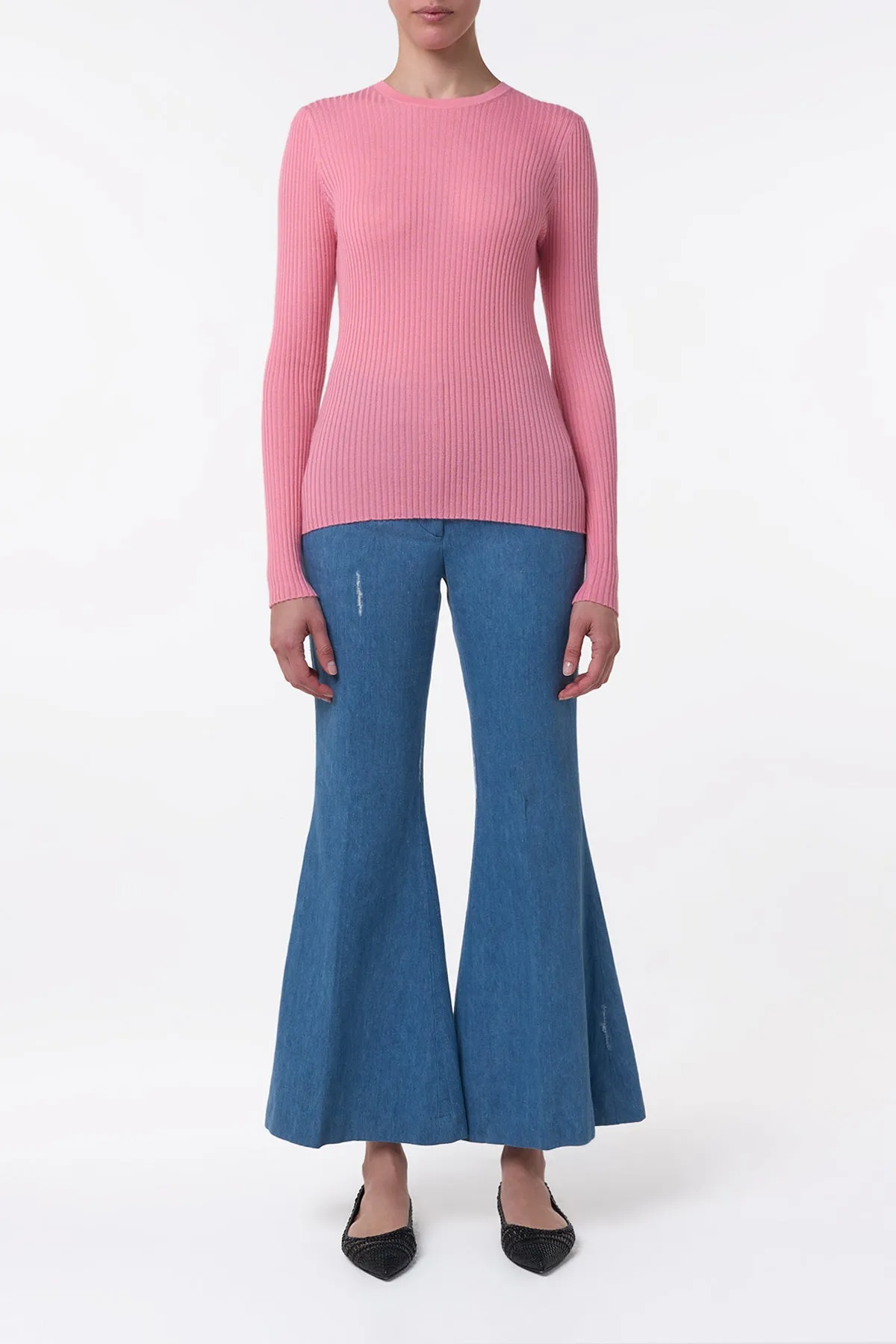 Browning Knit Sweater in Rosa Cashmere Silk sold by Gabriela Hearst product image thumbnail 2