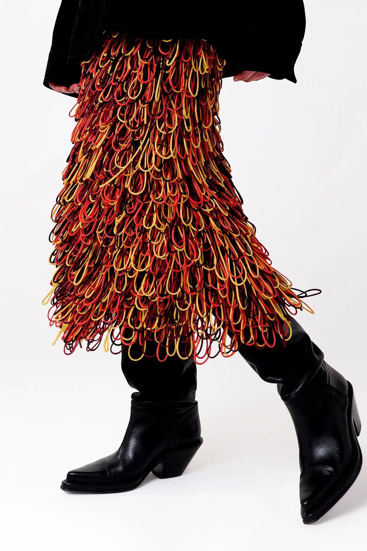 Amara Maxi Skirt in Black Structured Silk Organza sold by Gabriela Hearst product image thumbnail 3