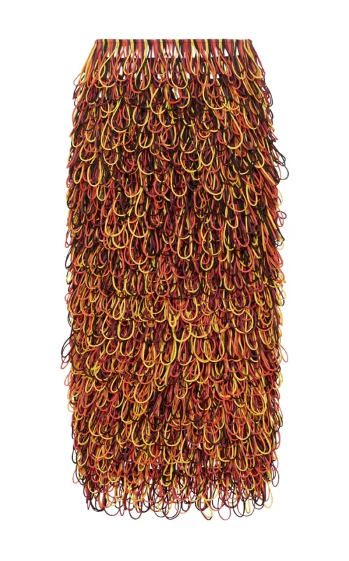 Amara Maxi Skirt in Black Structured Silk Organza sold by Gabriela Hearst