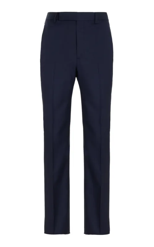 Sebastian Pant in Dark Navy Virgin Wool Twill sold by Gabriela Hearst