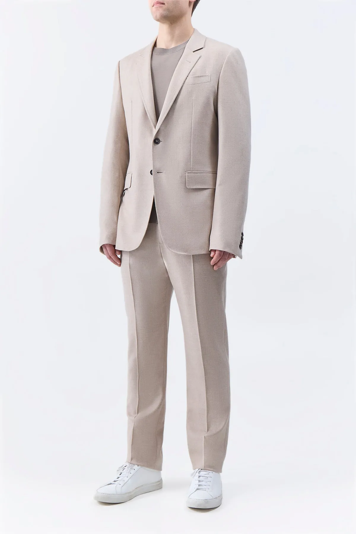 Sebastian Pant in Camel Virgin Wool Cashmere Flannel sold by Gabriela Hearst product image thumbnail 3