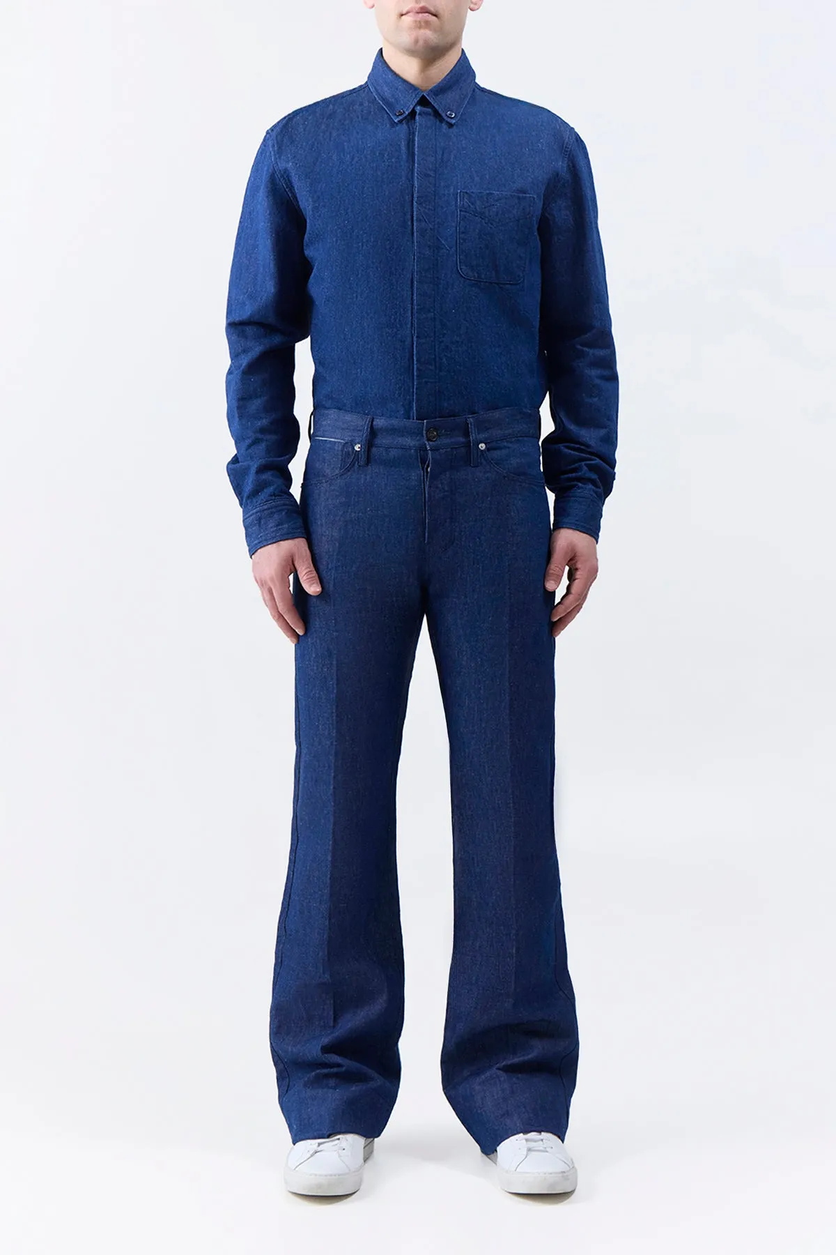 Preston Five Pocket Pant in Recycled Cotton Linen Denim sold by Gabriela Hearst product image thumbnail 3