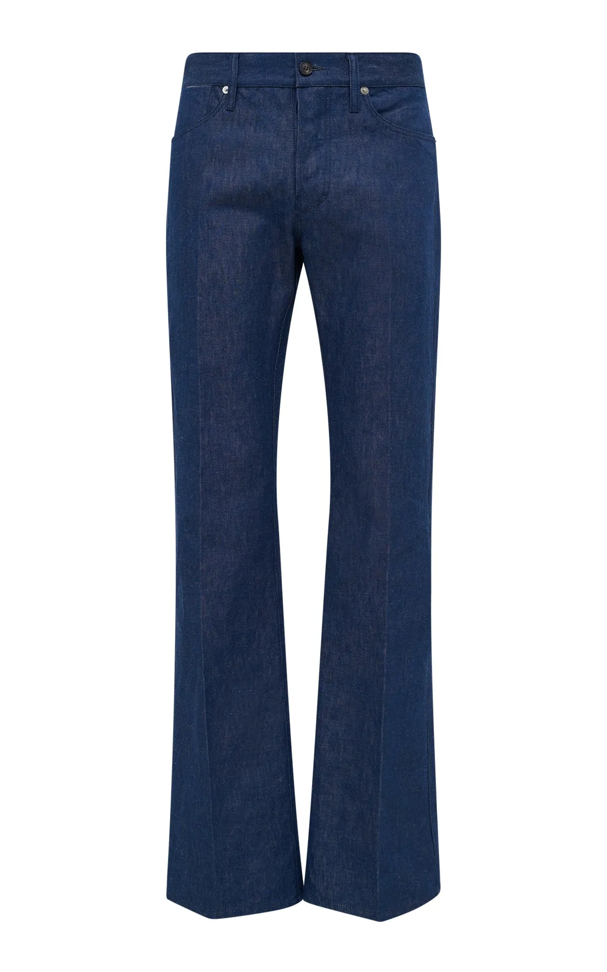 Preston Five Pocket Pant in Recycled Cotton Linen Denim sold by Gabriela Hearst