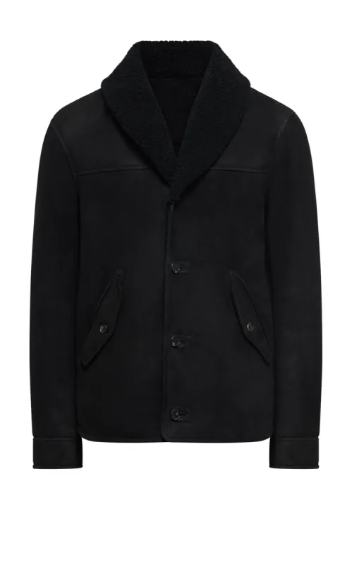 Pilot Jacket in Black Shearling sold by Gabriela Hearst