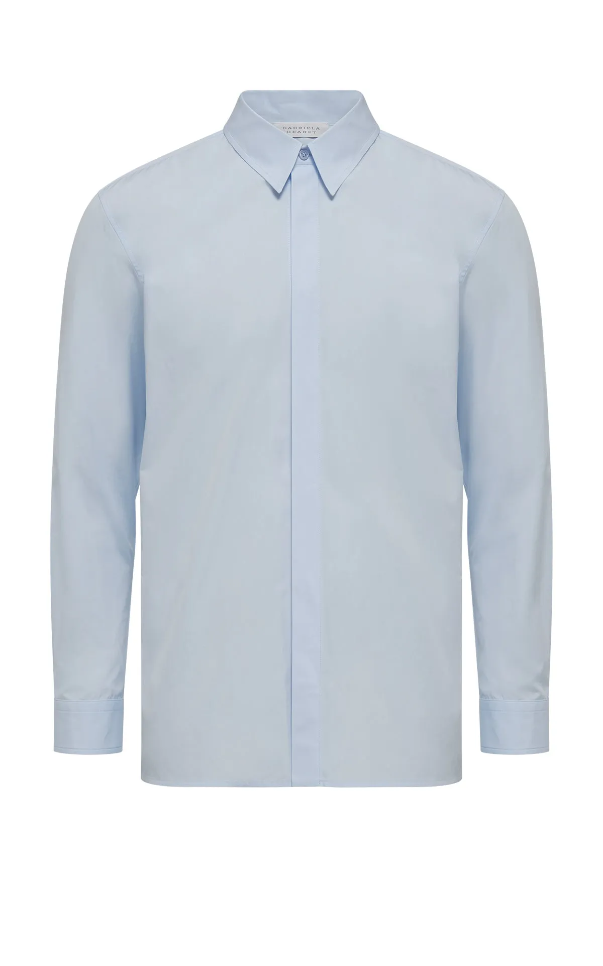 Nicolas Shirt in Light Blue Sea Island Cotton sold by Gabriela Hearst