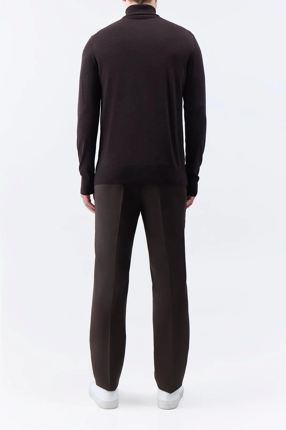 Jermaine Knit Turtleneck in Chocolate Merino Wool sold by Gabriela Hearst product image thumbnail 5
