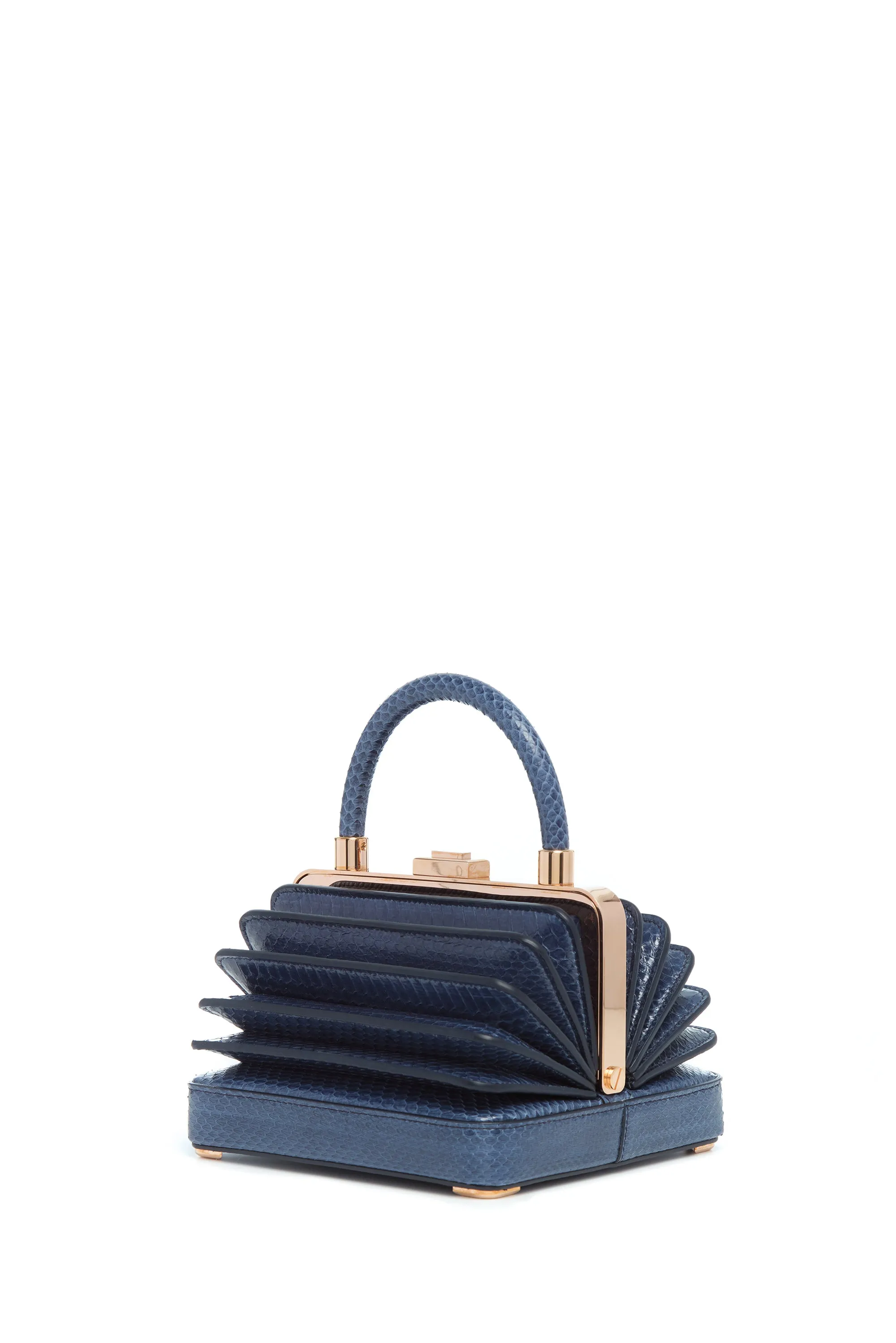 Small Diana Bag in Navy Snakeskin sold by Gabriela Hearst