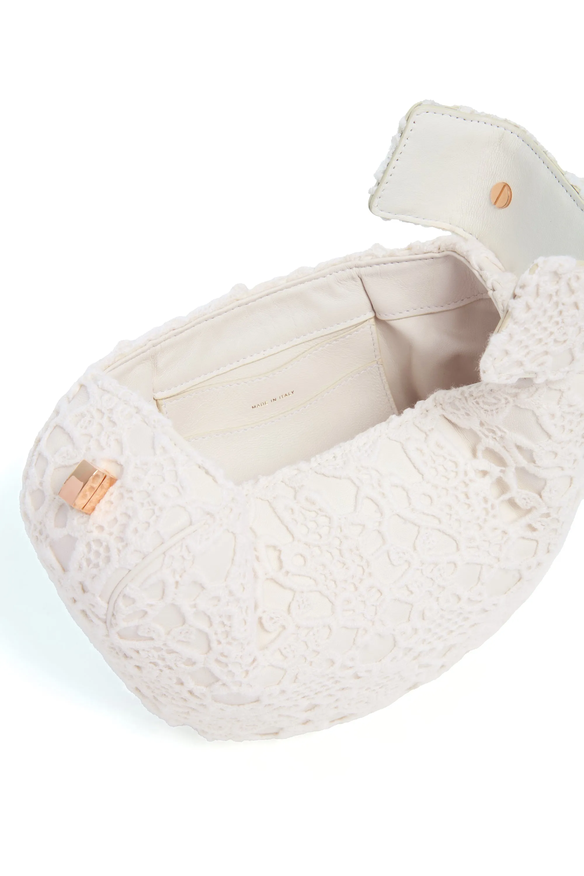 Demi Bag in Ivory Cashmere Lace sold by Gabriela Hearst product image thumbnail 4