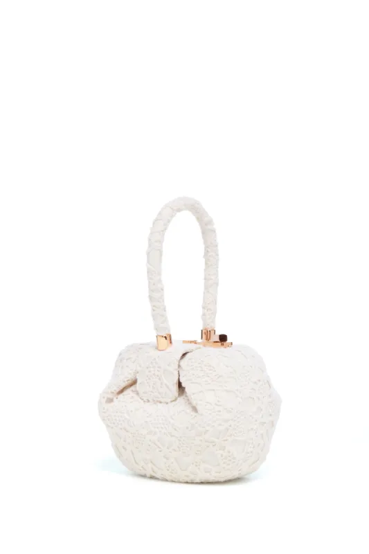 Demi Bag in Ivory Cashmere Lace sold by Gabriela Hearst