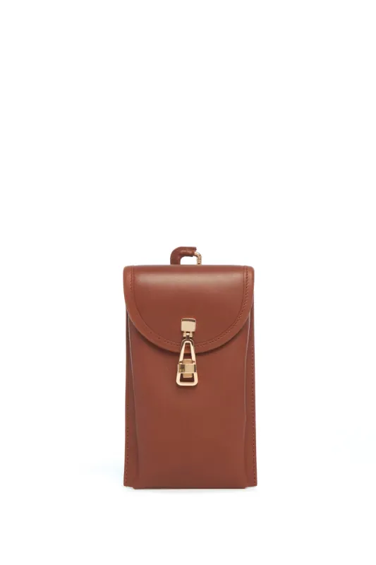 Sunglasses Pouch in Cognac Leather sold by Gabriela Hearst