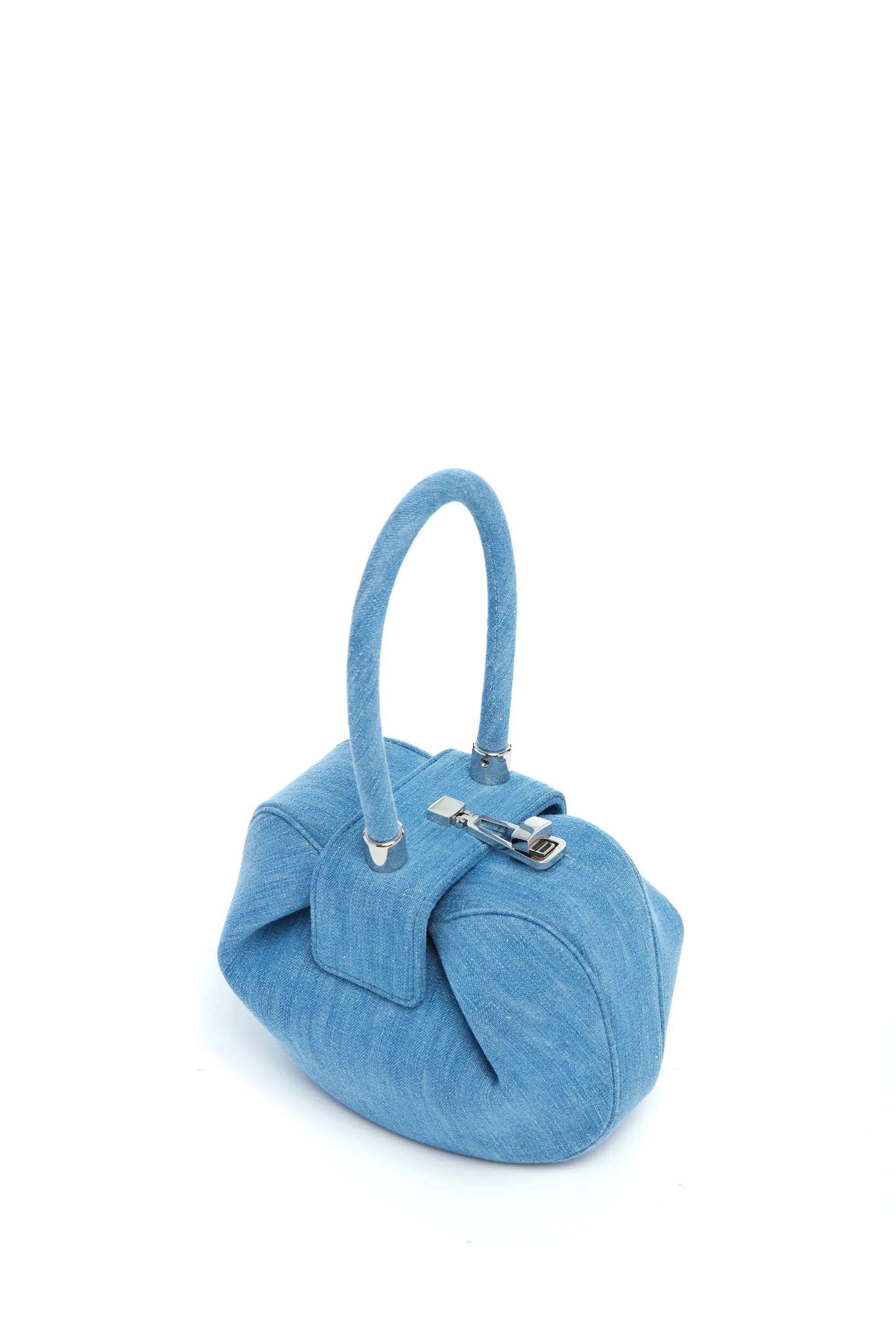 Demi Bag in Light Blue Recycled Cotton Linen Denim sold by Gabriela Hearst product image thumbnail 3