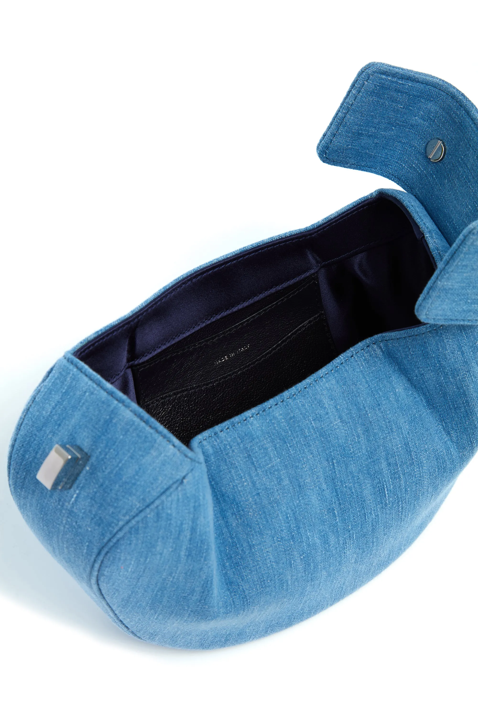 Demi Bag in Light Blue Recycled Cotton Linen Denim sold by Gabriela Hearst product image thumbnail 4