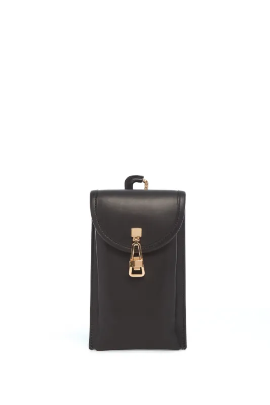 Sunglasses Pouch in Black Leather sold by Gabriela Hearst