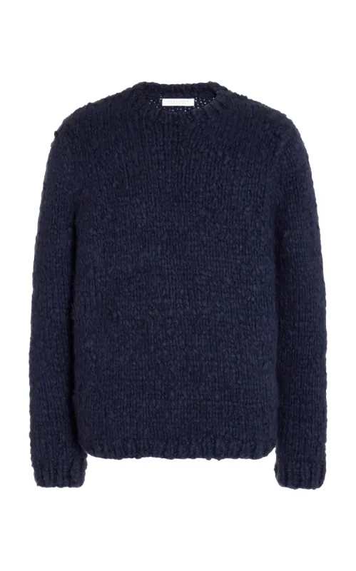 Lawrence Knit Sweater in Navy Welfat Cashmere M sold by Gabriela Hearst