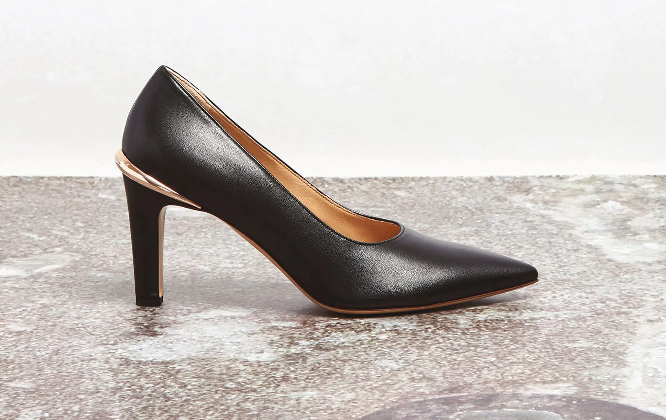 Edwina High Heel Stiletto Pump in Black Nappa Leather sold by Gabriela Hearst product image thumbnail 5