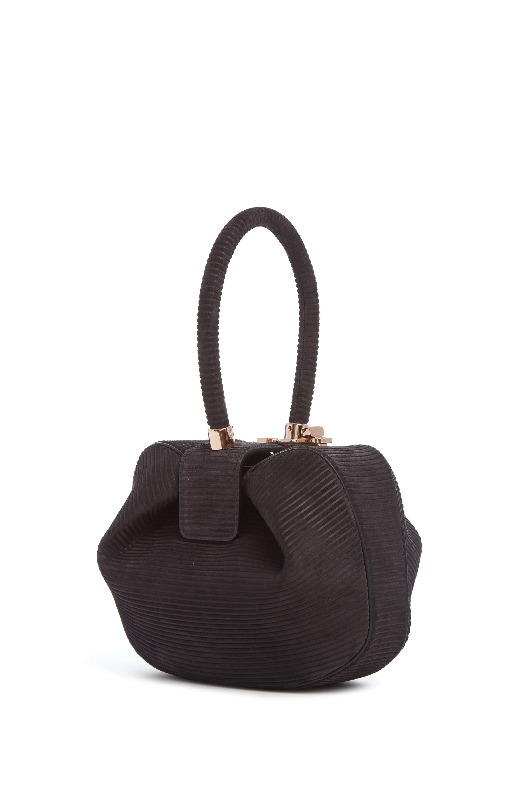Nina Bag in Chocolate Corded Suede sold by Gabriela Hearst
