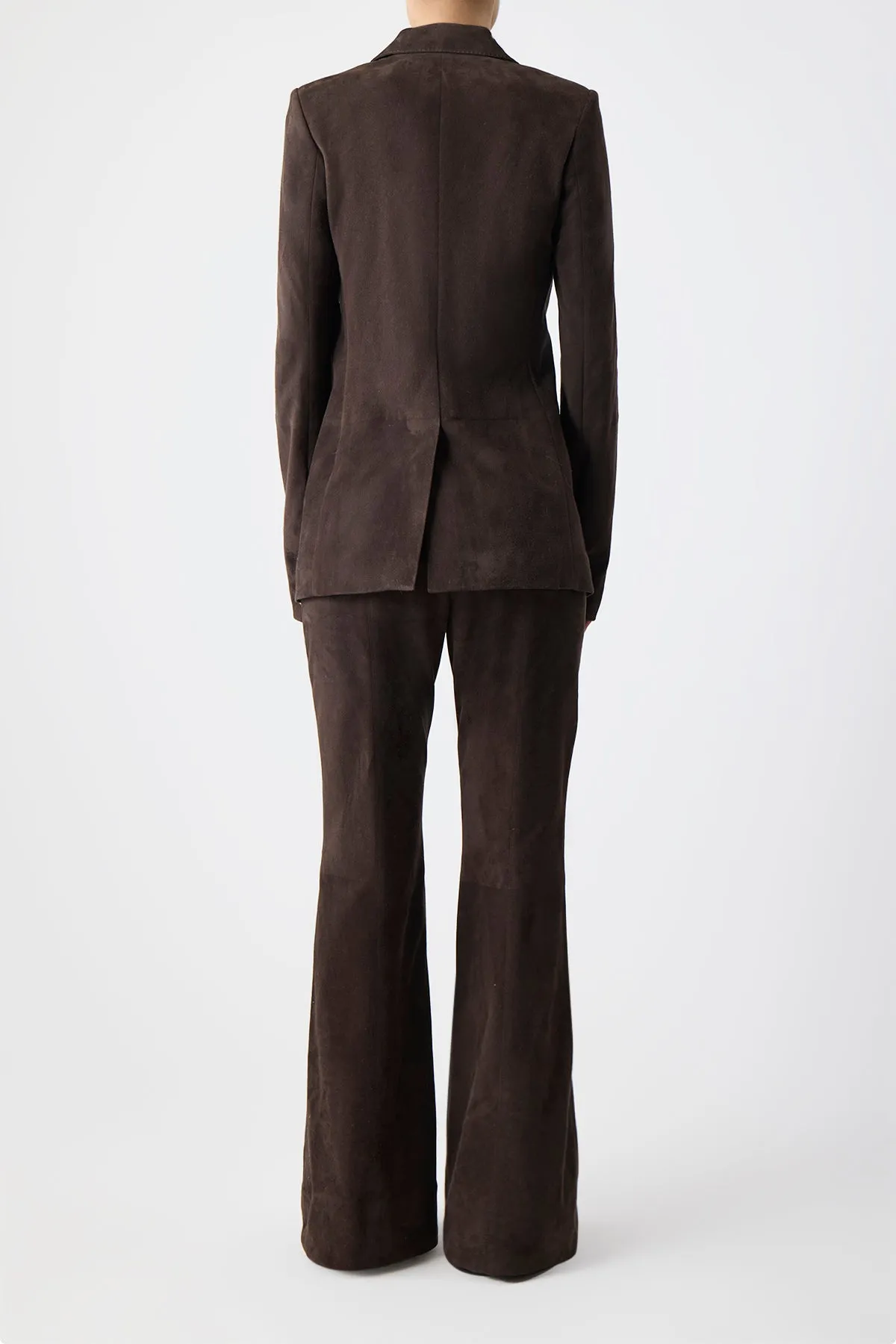Leiva Blazer in Dark Chocolate Suede sold by Gabriela Hearst product image thumbnail 4
