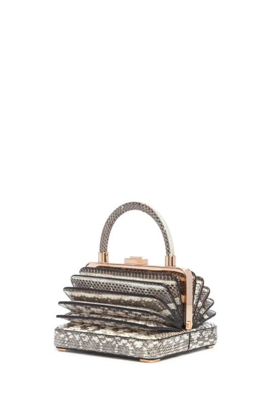 Small Diana Bag in Black & Ivory Snakeskin sold by Gabriela Hearst