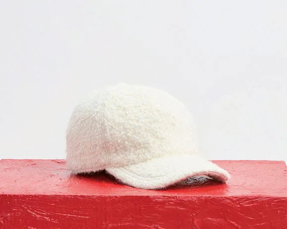 Zed Baseball Hat in Ivory Cashmere Boucle sold by Gabriela Hearst product image thumbnail 4