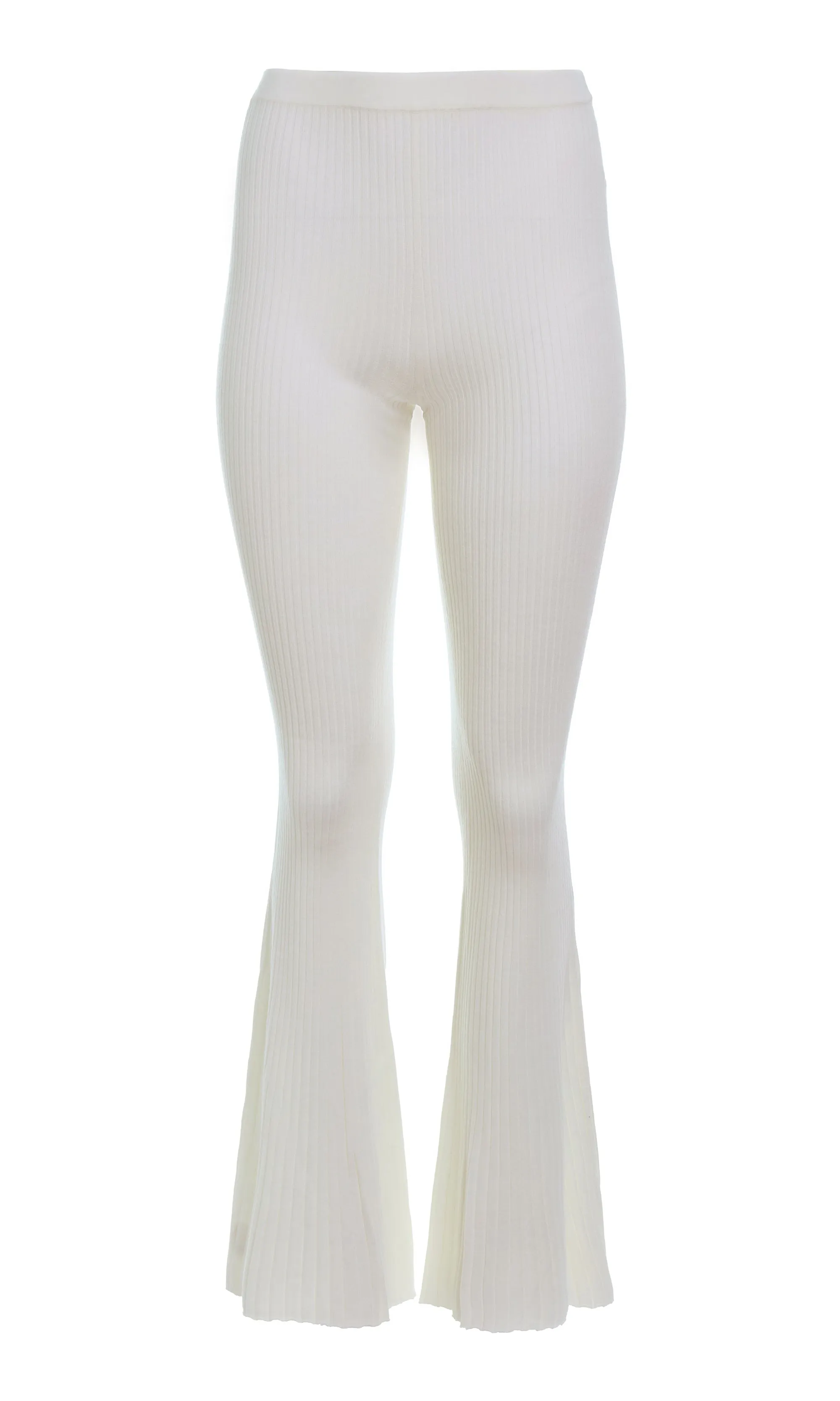 Alicia Knit Pant in Ivory Merino Wool sold by Gabriela Hearst