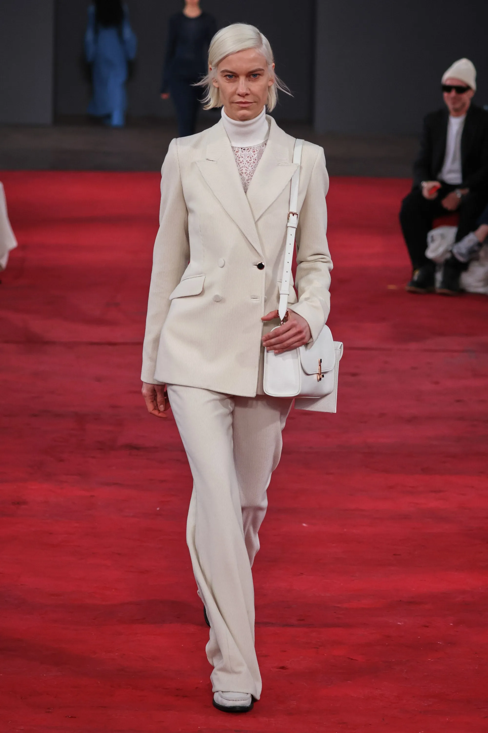 Vesta Pant in Ivory Cashmere Corduroy sold by Gabriela Hearst product image thumbnail 2