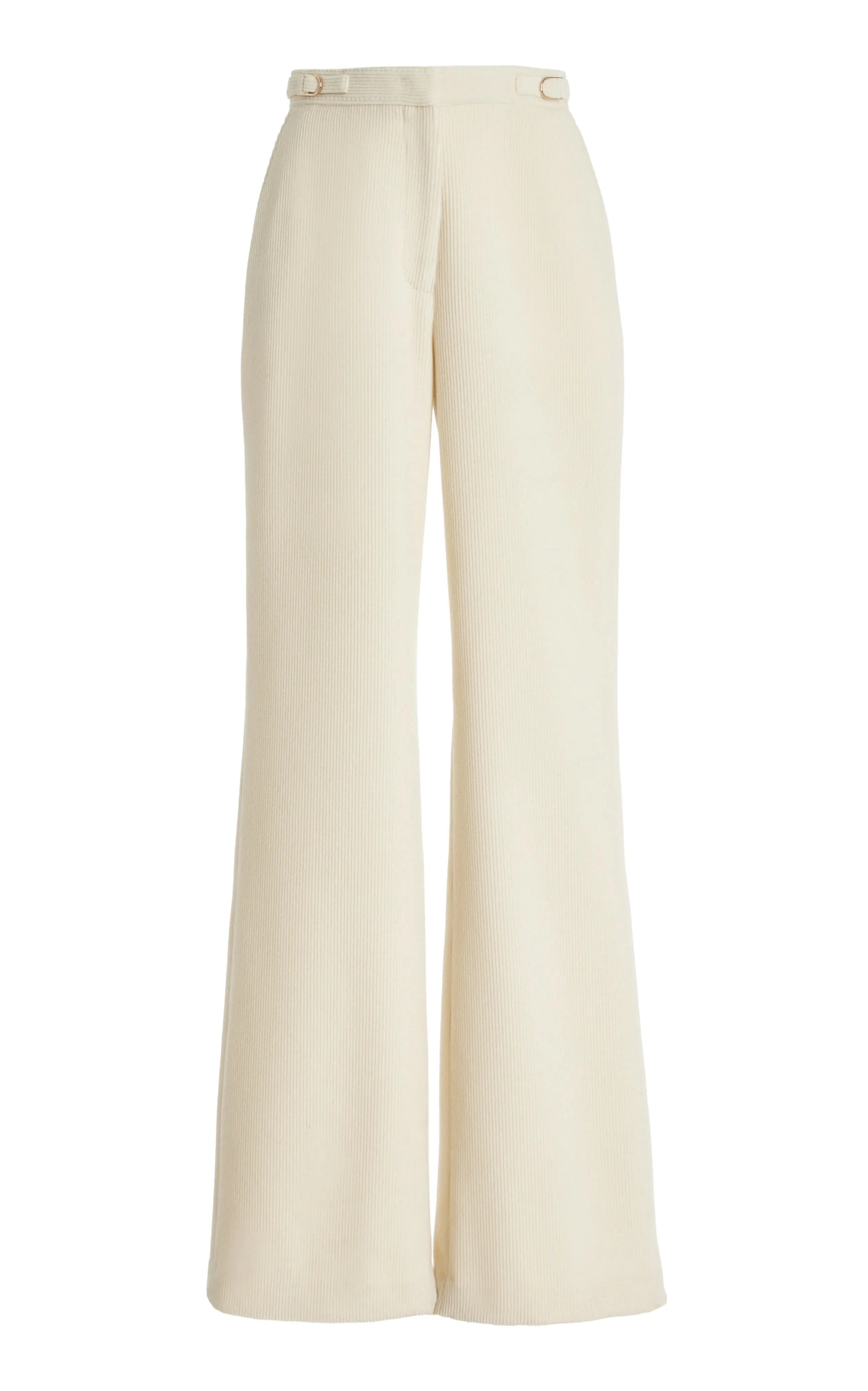 Vesta Pant in Ivory Cashmere Corduroy sold by Gabriela Hearst