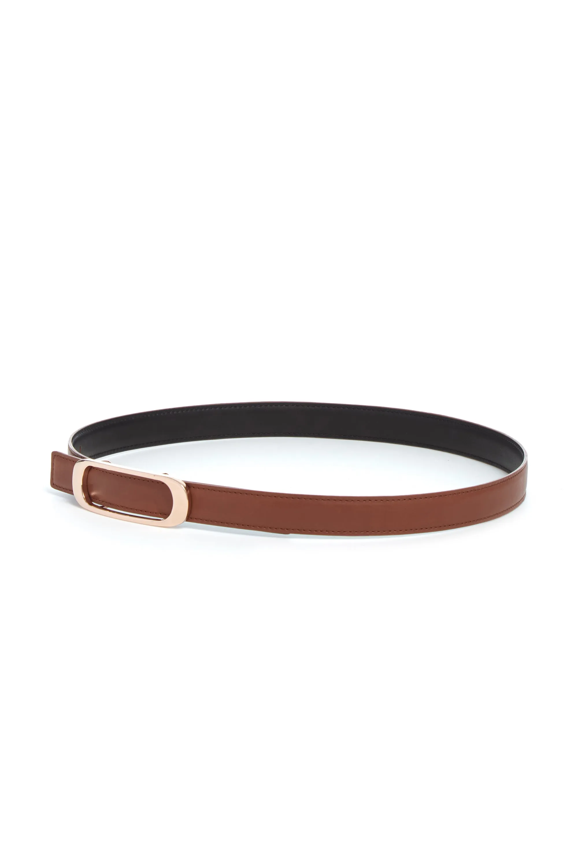Small Timon Reversible Belt in Cognac & Black Leather sold by Gabriela Hearst product image thumbnail 2