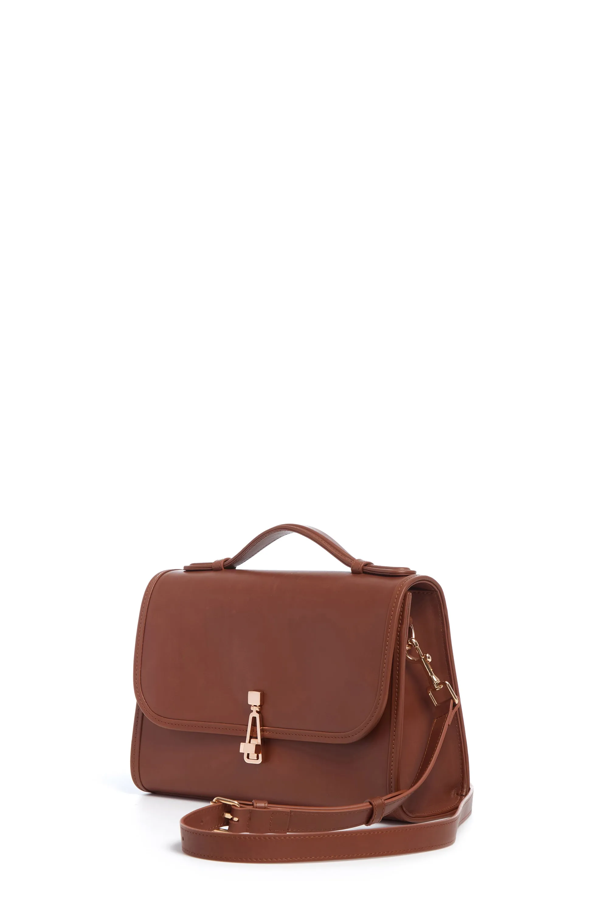 Medium Leonora Flap Bag in Cognac Leather sold by Gabriela Hearst product image thumbnail 3