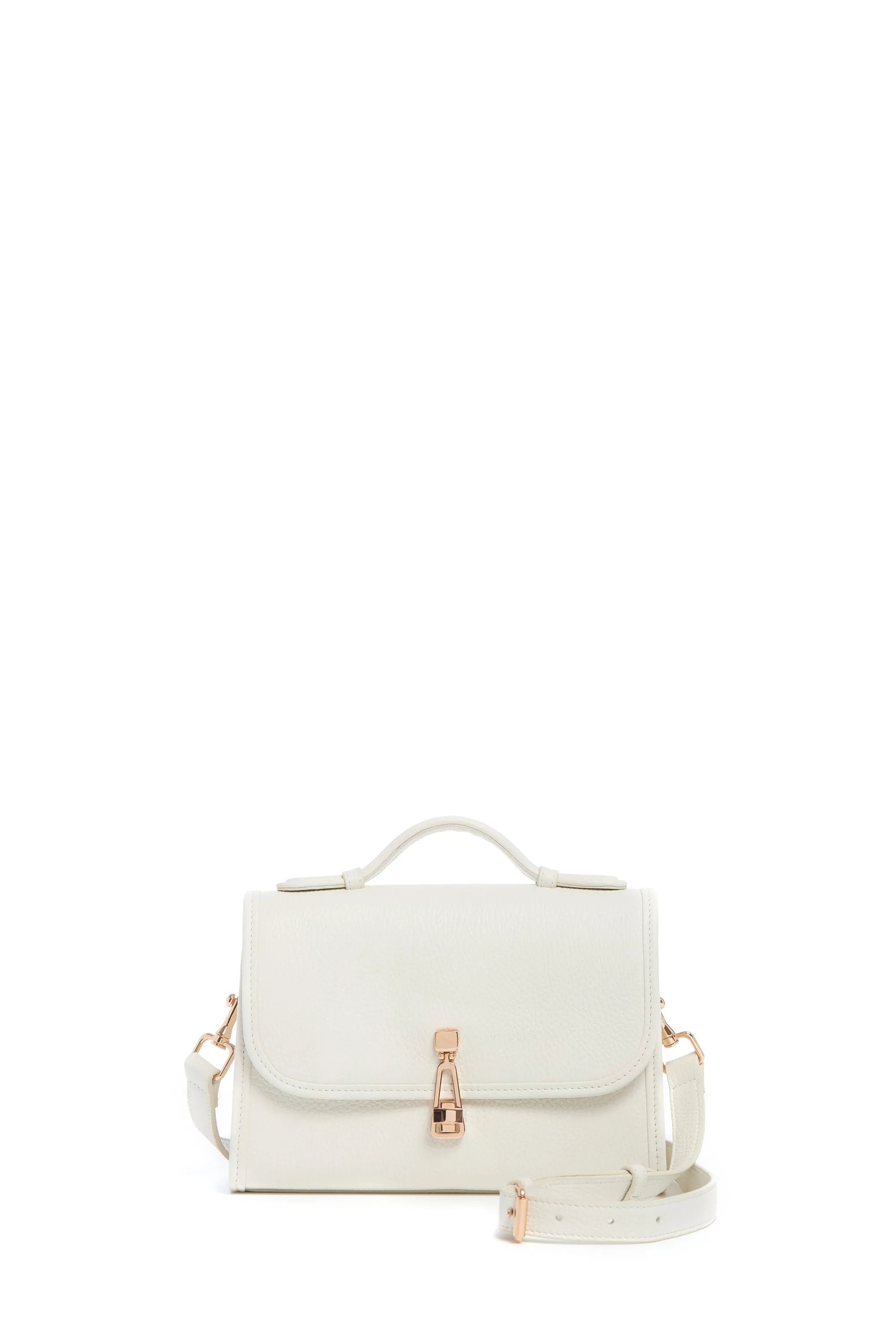 Small Leonora Flap Bag in Ivory Textured Leather sold by Gabriela Hearst
