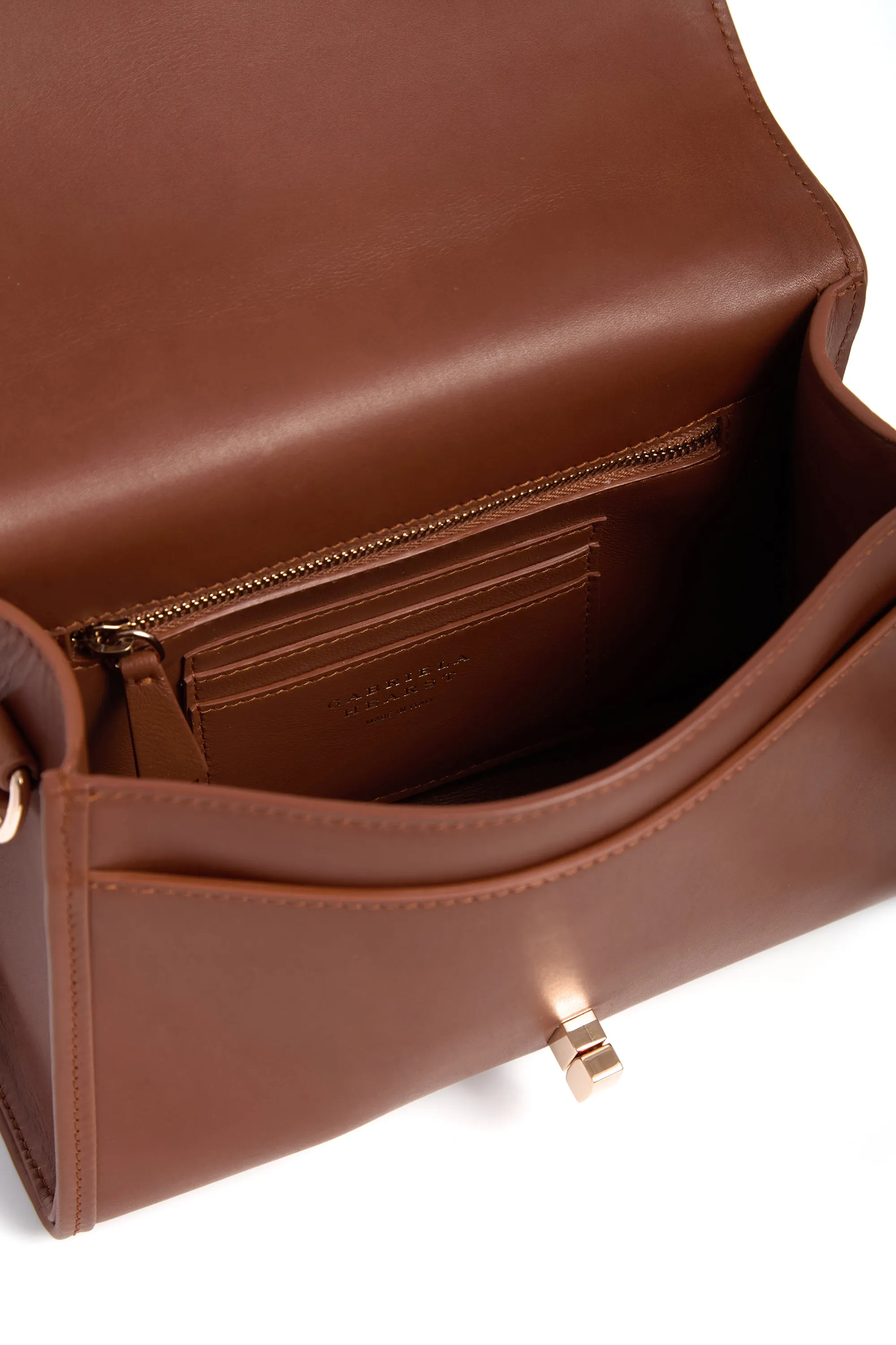 Small Leonora Flap Bag in Cognac Leather sold by Gabriela Hearst product image thumbnail 3